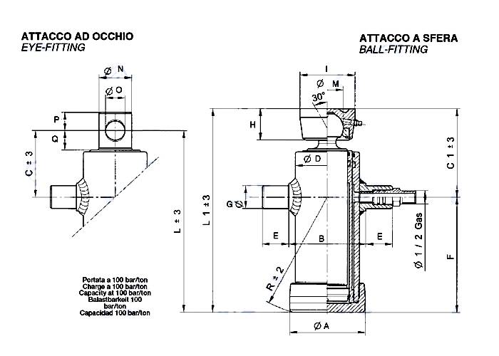 Obrázek k výrobku 24149 - Hydraulický válec vyklápění 5 tun/500 mm - koule