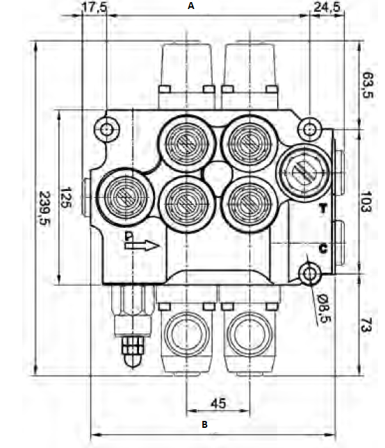 Specifikace - Jednopáčkový rozvaděč dvoučinný typ BASIC 180bar/80l