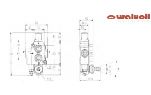 Rozměry hydraulických rozvaděčů typu BASIC H 1 - 3 páčky