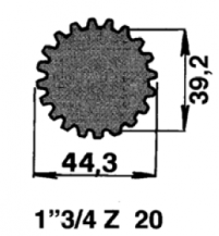 Obrázek k výrobku 60855 - Kardanová hřídel, 8. kategorie, 1500 mm, 1"3/4" Z20
