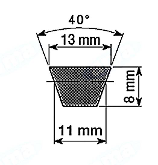 Obrázek k výrobku 23030 - klínový řemen A158, 13x4000 Li, 13x4033 Lp