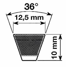 Obrázek k výrobku 30643 - klínový řemen AVX13-1025, 12,5x1025 Le