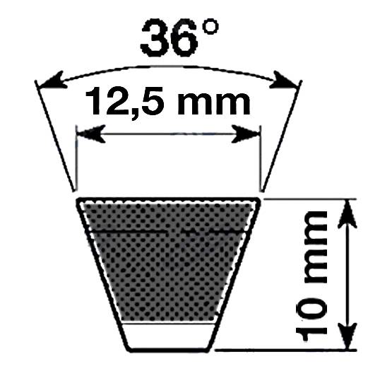 Obrázek k výrobku 23468 - klínový řemen AVX13-1700, 12,5x1700 Le