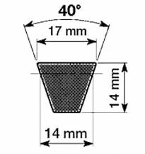 Obrázek k výrobku 41901 - klínový řemen SPB4500, 17x4500 Lp, 17x4522 Le