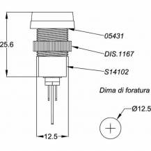 Obrázek k výrobku 59705 - Kontrolka olejového filtru kulatá, červená