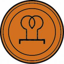 Obrázek k výrobku 59709 - Kontrolka žhavení kulatá, oranžová