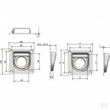 Obrázek k výrobku 89850 - Kotvicí miska pozinkovaná 105 x 105 mm, výška = 25,5 mm