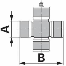 Obrázek k výrobku 58338 - Kříž Kardanu 23,8x61,2/22x77 (asymetrický)