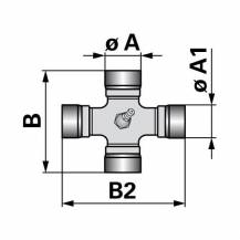 Obrázek k výrobku 24976 - Kříž Kardanu 23,8x61,2/22x77 (asymetrický)