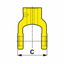 Obrázek k výrobku 24976 - Kříž Kardanu 23,8x61,2/22x77 (asymetrický)