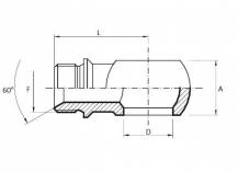 Obrázek k výrobku 59016 - Kruhové hrdlo se závitem+osazení 1/2" / 1/2"