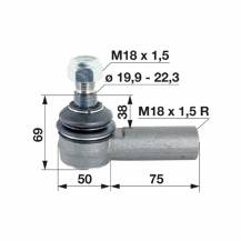 Obrázek k výrobku 32152 - Kulový kloub M18x1,5 vnitřní závit