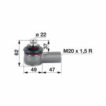 Obrázek k výrobku 31215 - Kulový kloub M20x1,5 vnitřní závit pravý