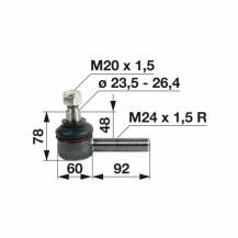 Obrázek k výrobku 31225 - Kulový kloub M24x1,5