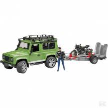 Obrázek k výrobku 35004 - Land Rover Defender s přívěsem a motorkou