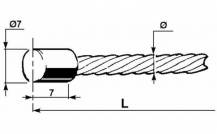 Obrázek k výrobku 57985 - Lanko 1,9 mm, 1500mm