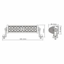 Obrázek k výrobku 70702 - LED hliníková světelná rampa-24LED, 12-24V, 2660 LM