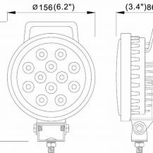 Obrázek k výrobku 62164 - LED pracovní světlo 12-28V 4050 LM s vypínačem