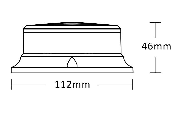Obrázek k výrobku 0 - LED zábleskový maják 12-24V, magnetický