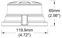 Obrázek k výrobku 63142 - LED zábleskový maják 12-24V, magnetický
