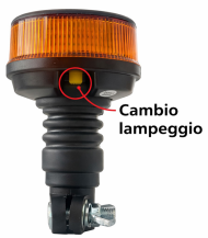 Obrázek k výrobku 63124 - LED zábleskový maják 12-24V, pružný, na tyčový držák