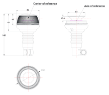 Obrázek k výrobku 63100 - LED zábleskový maják 12-24V, pružný, na tyčový držák