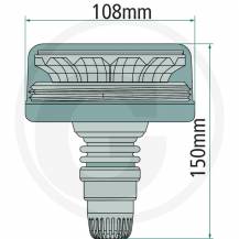 Obrázek k výrobku 69059 - LED zábleskový maják 12-24V, pružný, na tyčový držák