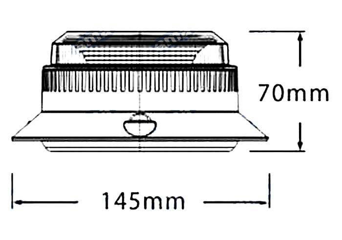 Obrázek k výrobku 68853 - LED zábleskový maják 12-30V, magnetický