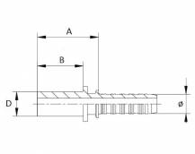 Obrázek k výrobku 58414 - Lis. armatura s hladkým koncem 6 mm - 1/4"