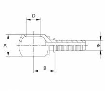 Obrázek k výrobku 58456 - Lis. armatura s okem 3/8" - 5/16"