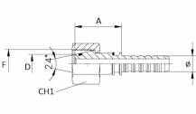 Obrázek k výrobku 58573 - Lis. armatura s vnitřním závitem DIN 24, 5/16", M 16x1,5