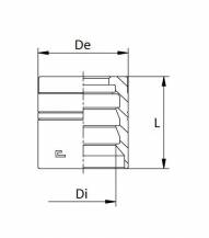 Obrázek k výrobku 58308 - Lis. objímka 1" SAE 100 R2 - EN 853 2 ST