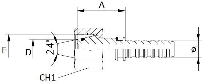Specifikace - Lis. armatura s vnitřním závitem DIN 24, 1", M 42x2