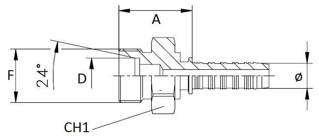 Specifikace - Lis. armatura s vnějším závitem DIN 24, 5/16", M 20x1,5