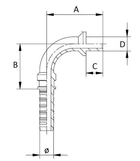 Specifikace - Lis. armatura s hladkým koncem 10 mm - 1/4" / 90 st.