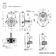 Obrázek k výrobku 60721 - Litinová převodovka k hydraulickému čerpadlu GR. 3, 1:3,5 samice, rychlospojka