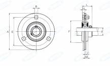 Obrázek k výrobku 55455 - Ložiskový domek  SBPF 204