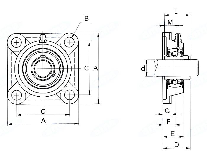 Obrázek k výrobku 75348 - Ložiskový domek  UCF 208