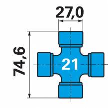 Obrázek k výrobku 73508 - Náhonová hřídel AW21, 1010 mm, s levou volnoběžkou