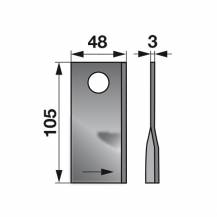 Obrázek k výrobku 28855 - Nůž rotačky CLAAS 105x48x3 L