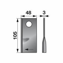 Obrázek k výrobku 28854 - Nůž rotačky CLAAS 105x48x3 P