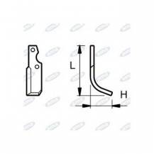 Obrázek k výrobku 43246 - NŮŽ ROTAVÁTORU 110 x 250 MM LEVÝ