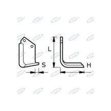 Obrázek k výrobku 43582 - NŮŽ ROTAVÁTORU 115 x 180 x 24 MM LEVÝ