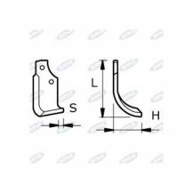 Obrázek k výrobku 43824 - NŮŽ ROTAVÁTORU 115 x 185 x 10 MM LEVÝ