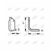 Obrázek k výrobku 37280 - NŮŽ ROTAVÁTORU 115 x 207 x 22 MM LEVÝ