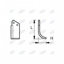 Obrázek k výrobku 43133 - NŮŽ ROTAVÁTORU 116 x 215 x 10 MM LEVÝ