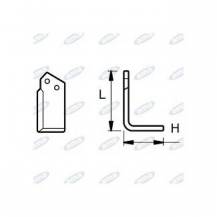 Obrázek k výrobku 6602 - NŮŽ ROTAVÁTORU 132 x 180 MM LEVÝ