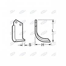 Obrázek k výrobku 43059 - NŮŽ ROTAVÁTORU 136 x 196 x 12 MM LEVÝ