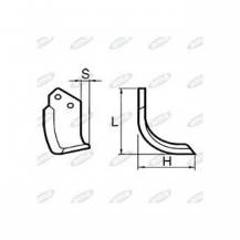 Obrázek k výrobku 37287 - NŮŽ ROTAVÁTORU 140 x 165 MM PRAVÝ