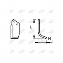 Obrázek k výrobku 43093 - NŮŽ ROTAVÁTORU 40 x 120 MM LEVÝ